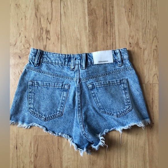 Stradivarius High Waisted Denim Shorts size 02 eu 34 - Picture 5 of 11